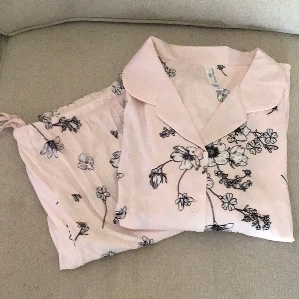 Floral Pink Pajama Set, NEW! Never worn.